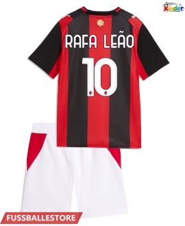 Günstige AC Milan Rafael Leao #10 Heimtrikotsatz Kinder 2026-27 Kurzarm (+ Kurze Hosen)